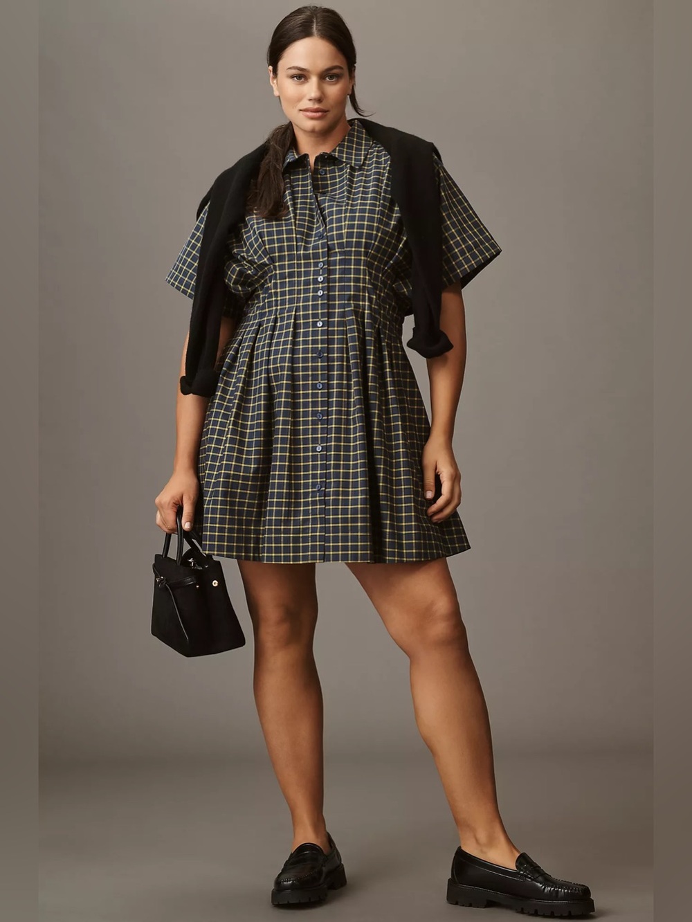 NWT Size 1X - Tobie Mini Shirtdress by Exquise w Pockets Cotton Blend (US$ 178)